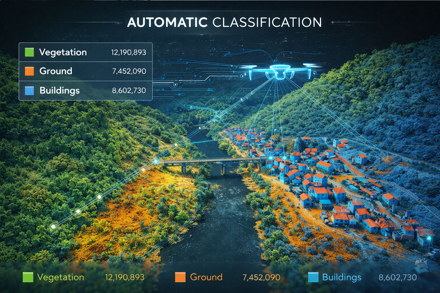 La inteligencia artificial transforma el uso de drones en topografía avanzada